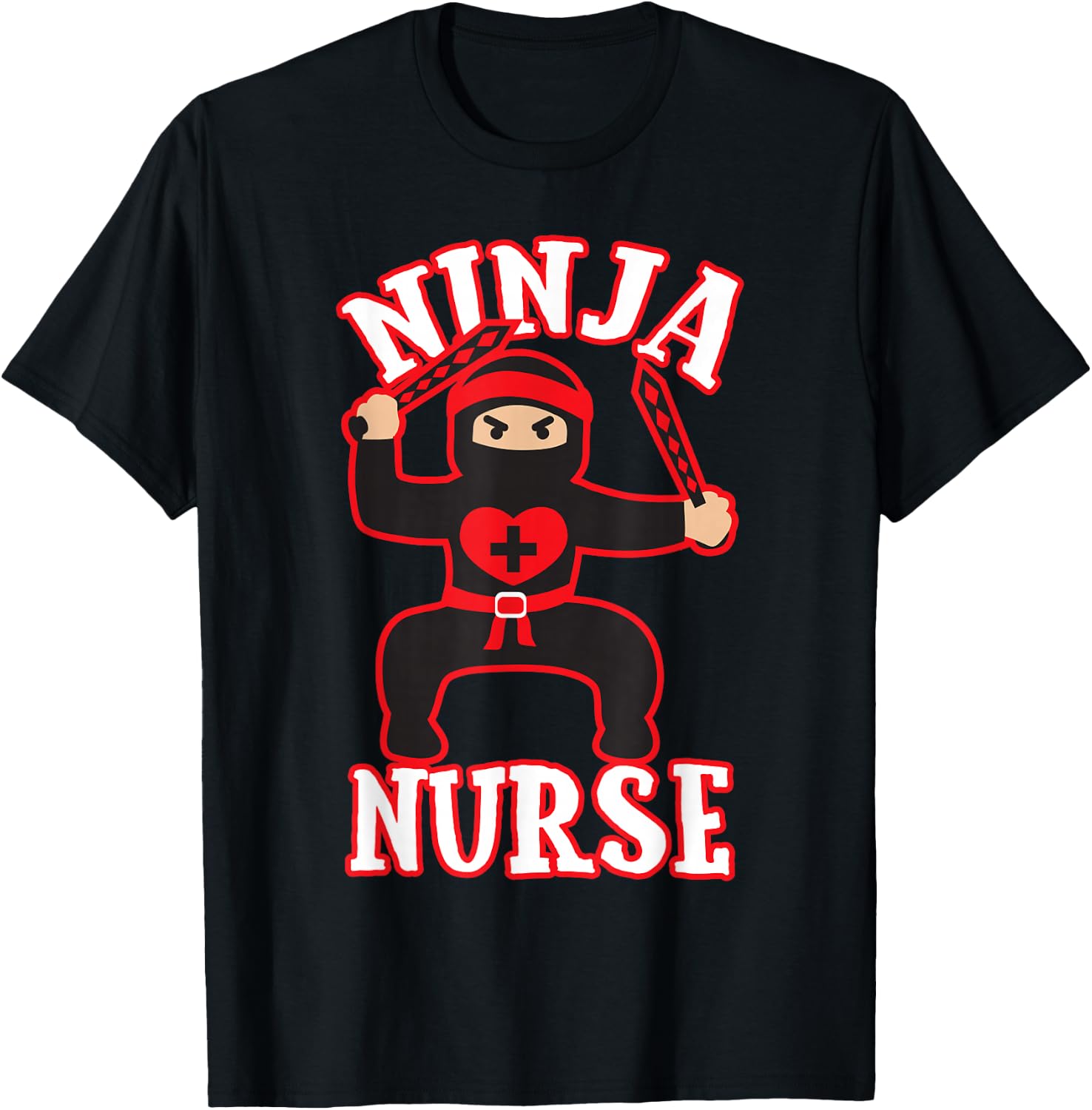 Cool Ninja Nurse Nursing Hospital Funny Gift T-Shirt Unisex T-Shirt XXXL