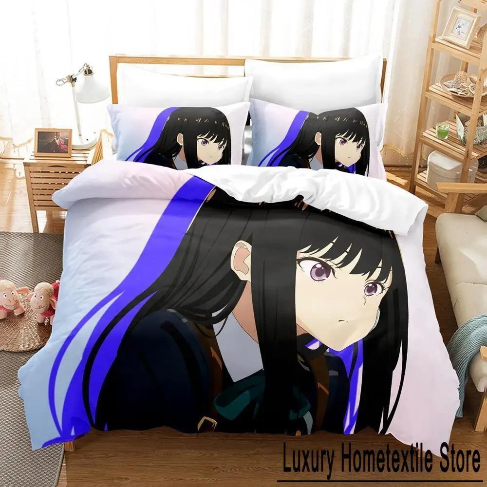 

Lycoris Recoil Bedding Set Single Twin Full Queen King Size Bed Set Adult Kid Bedroom Duvet cover Sets 3D Anime Bed Sheet Set Tool 70x133cm 2pcs