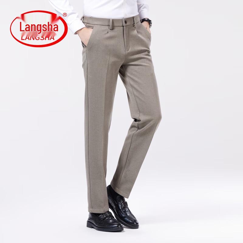 

LangSha Men s Summer Business Casual Straight-Leg Trousers XXXL