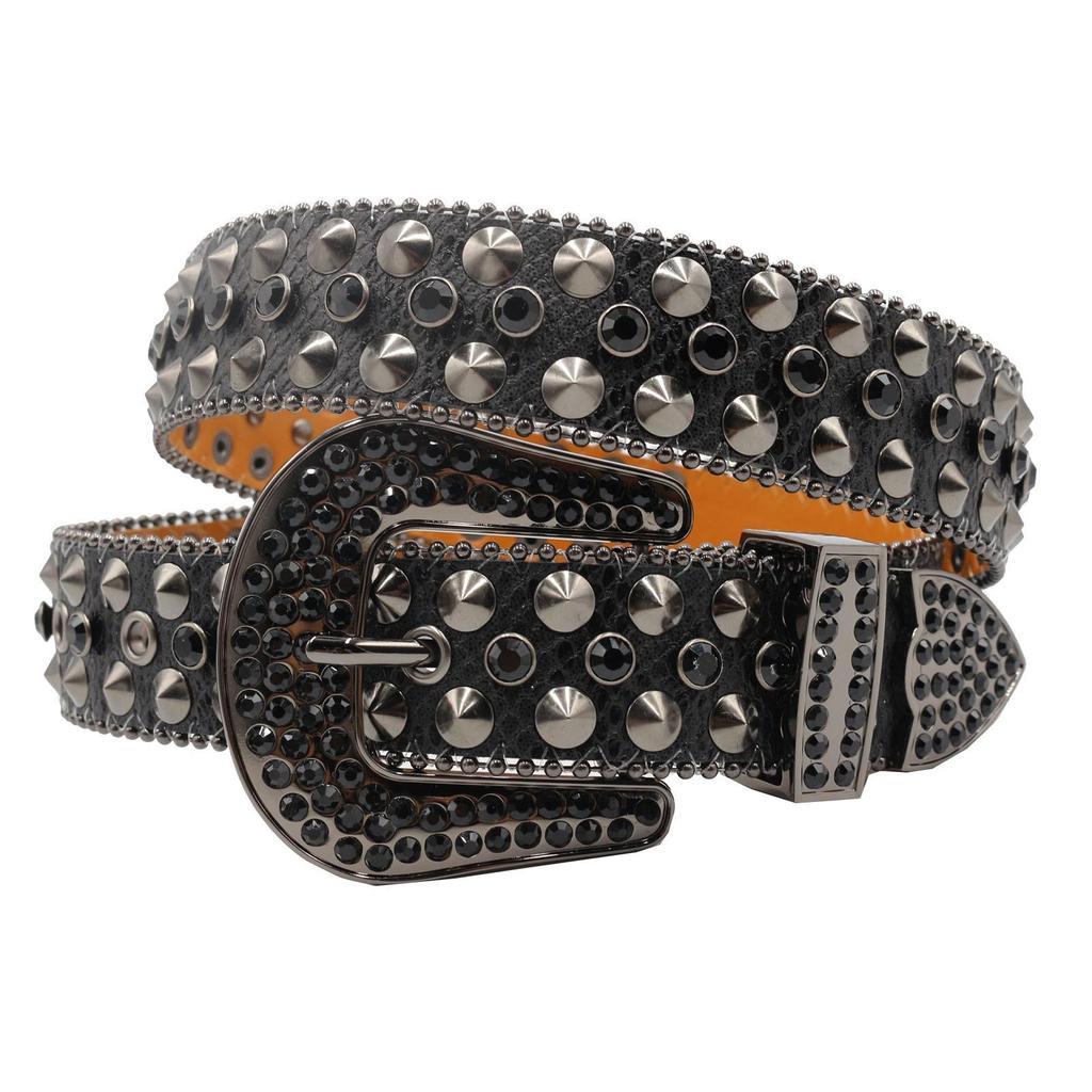Women's Hip Hop Punk Rhinestone Cross Belt - Trendy Wide Waistband with Glittering Diamonds