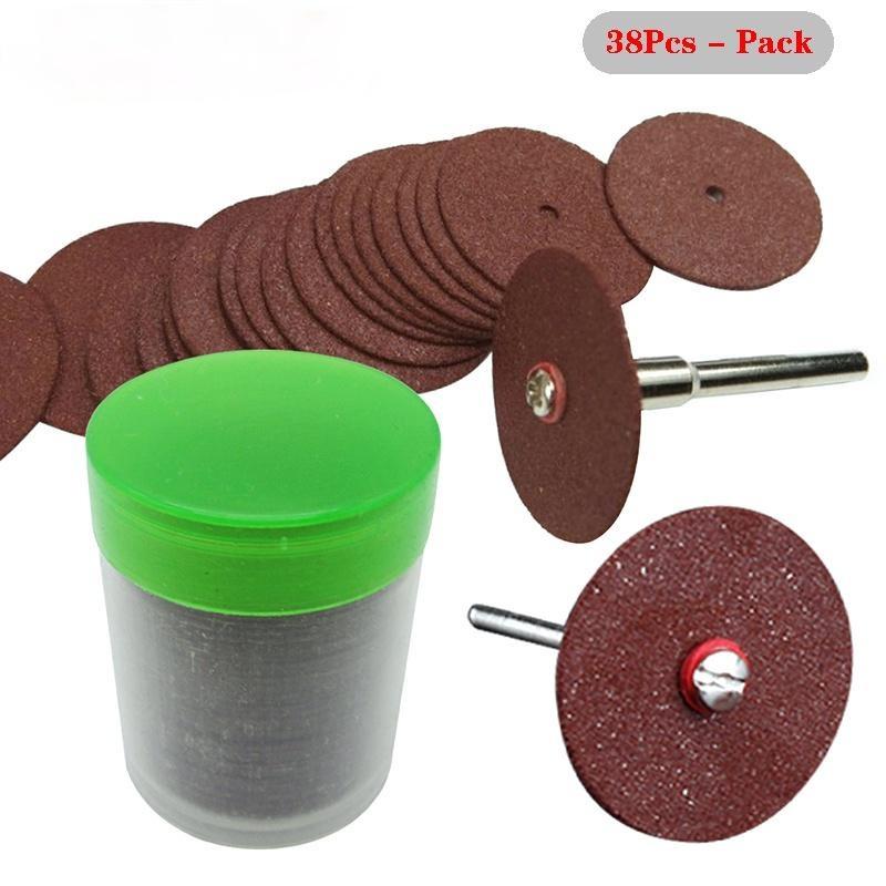 36/38Pcs Set Dremel Rotary Tool Accessories Cutting Disc Circular Saw Blade Grinding Wheel Abrasive Sanding Disc Tools