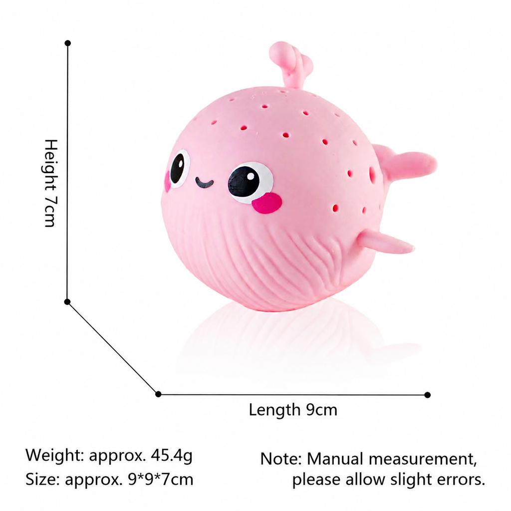Cartoon Whale Shaped Bath Toy Lovely Water Playing Interactive Entertainment Gadget Cute Animal Design Cleaning Plaything