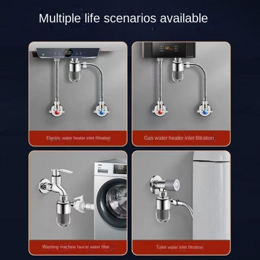 Transparent Water Purifier Stainless Steel Spray Head Pre Water Filter  Washing Machine