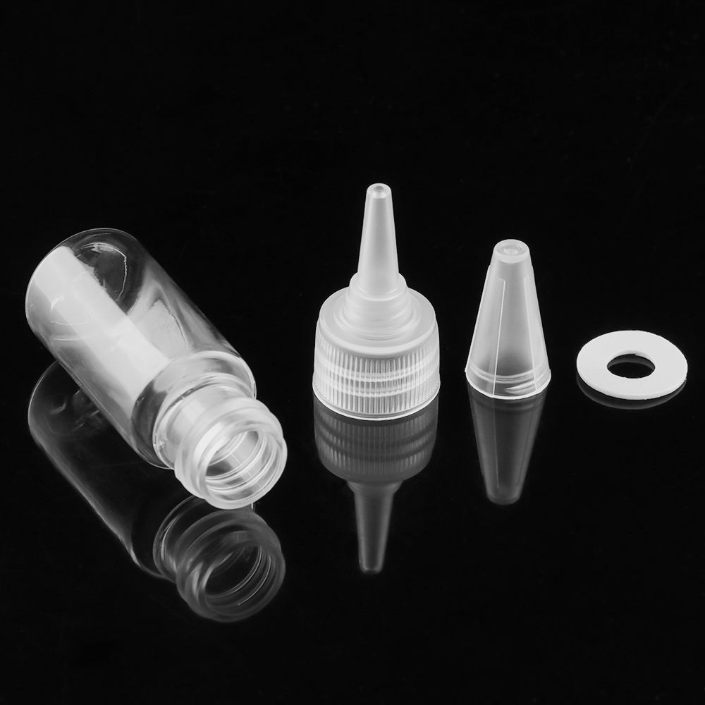 5pcs Empty Dropper Bottle PE plastic glue bottles with Screw-On Lids Squeezable Liquid Ink Refillable Squeeze Bottle 10-250ml