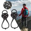 1 Pair New 5/8 Teeth Ice Gripper Spike Universal Spike Shoes Crampons Anti-Slip Shoe Covers Winter Outdoor