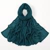 Autumn new solid color hot-selling Malay Indonesian cotton headscarf, monochrome wide-brimmed thin Modal breathable scarf
