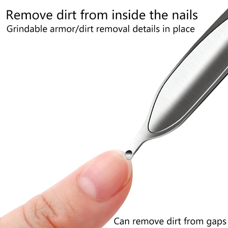 1Pcs Double Sides Nail Files Feather Manicure Pedicure Grinding Grooming Stainless Steel Nail File Buffer Toenail Sanding Tool