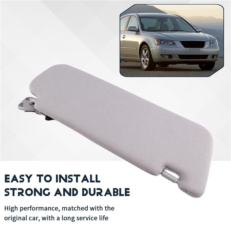 For Hyundai SONATA 2006-2010 852013K010QS 852023K000QS 1 SET Sun Visor Interior Gray Cloth Car Replacement