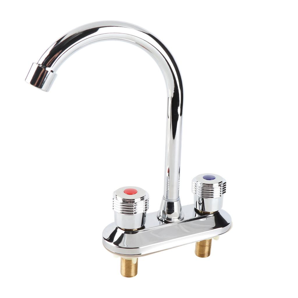 2 Handle Bathroom Faucet Water Saving Hot Water Centerset Bathroom Faucet for Kitchens Bath Basin