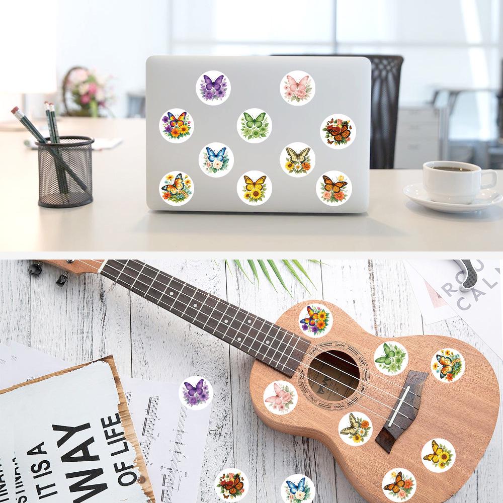 Schmetterling und Blume Stickerrolle für Geschenkverpackungen und Notizbücher