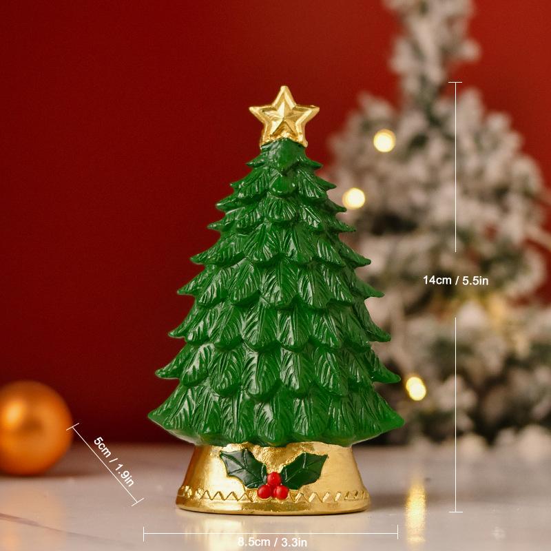 Christmas Tree Resin Craftsmanship Ornaments Will Shine, Home Furnishings, Indoor Festive Atmosphere, Room Desktop Decoration