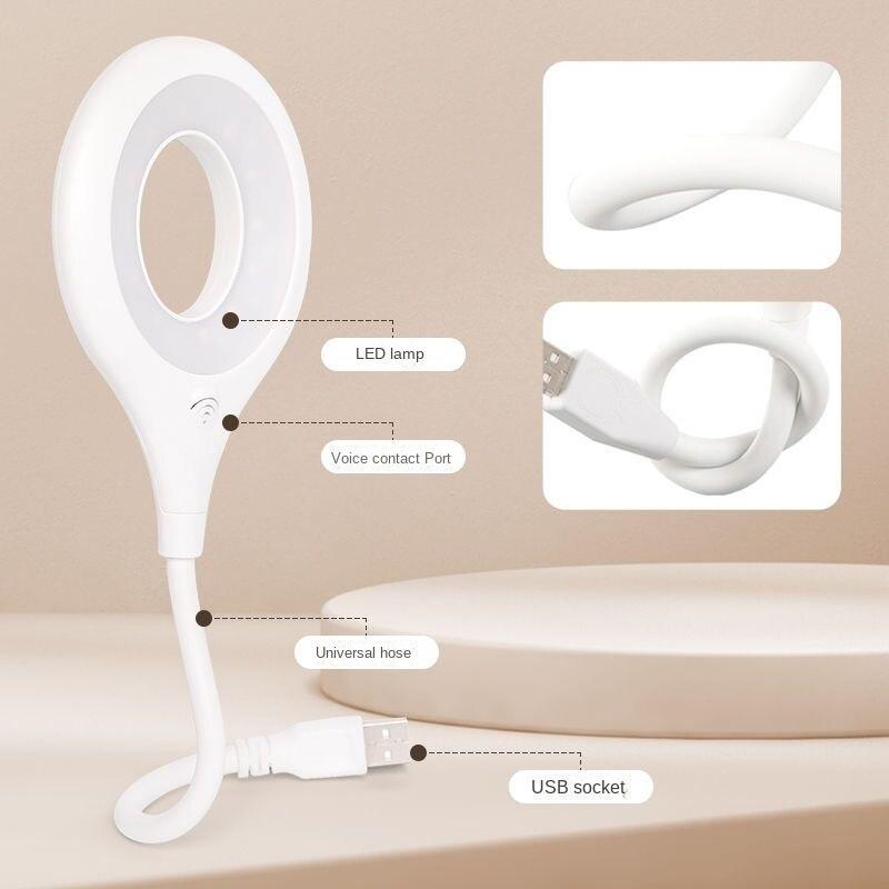 Intelligent Voice Night Light AI Voice Light Voice Control Ambient Light Rechargeable Usb Light LED Eye Protection Desk Lamp
