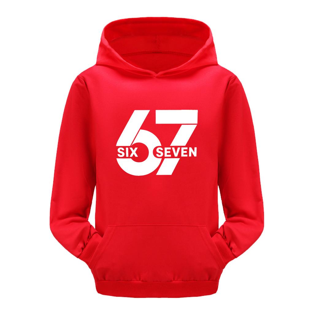 5398 Boys Girls Steal a Brainrot 67 Printed Casual Long Sleeves Hoodies