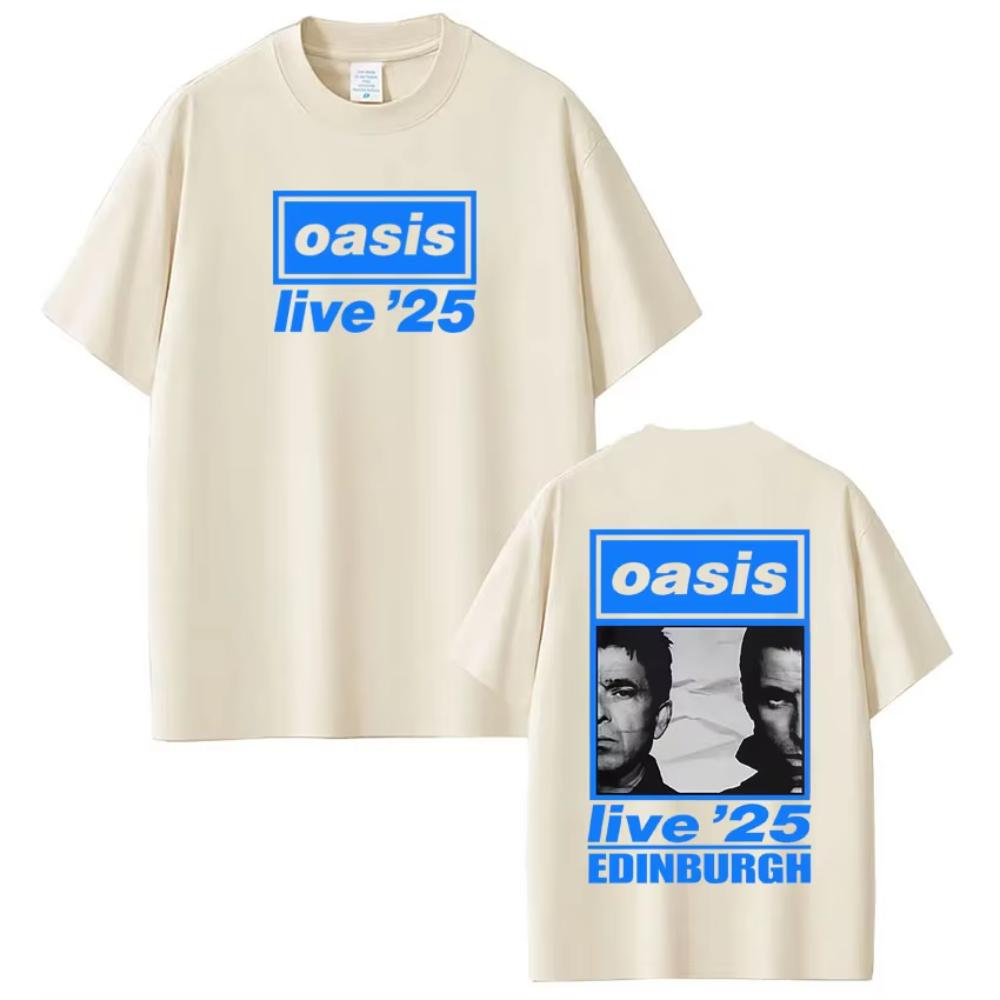 British Rock Band OASIS Live 26 Tour Print Tshirts Men Women Hip Hop T Shirt Summer Casual Loose Cotton Tshirts Fan Gifts Tops