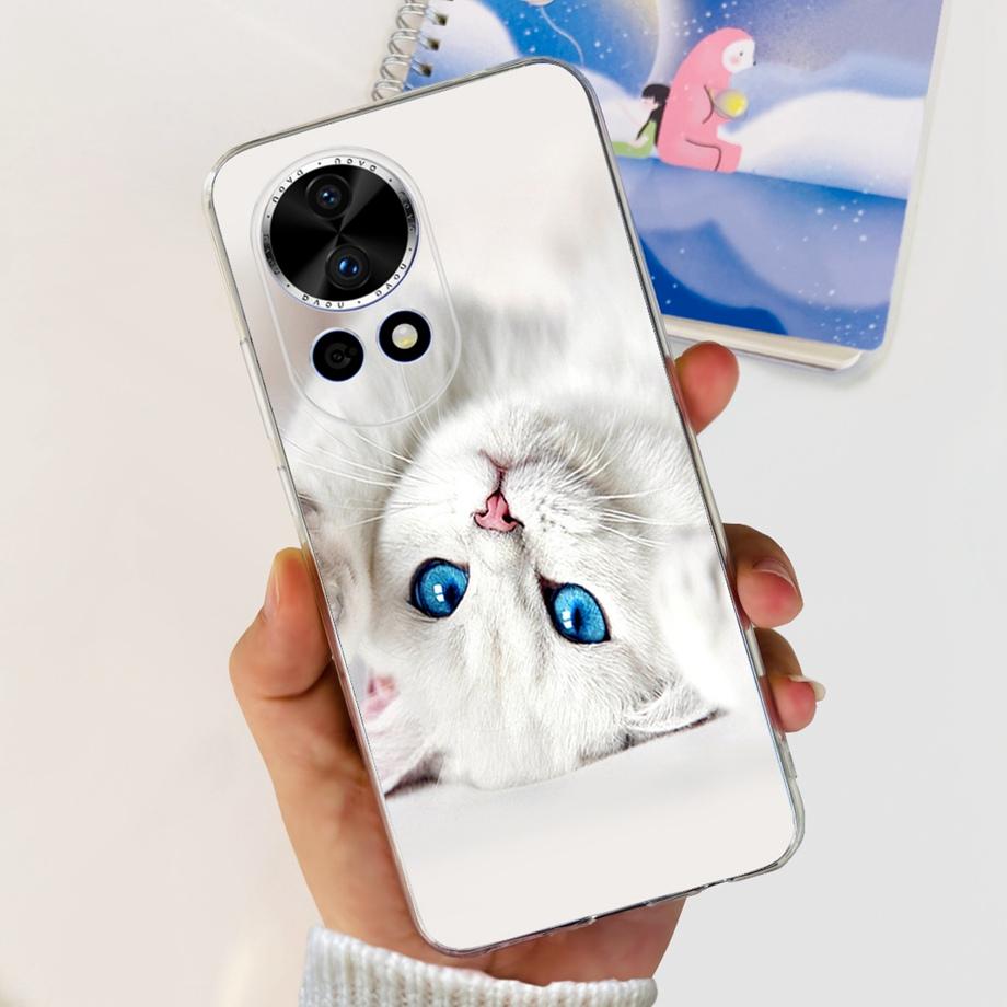 For Huawei Nova 12 Pro Nova12 Lite Nova 11i Case Transparent Soft Slim TPU Silicone Cover Bumper Nova12 Nova11i Astronaut Flower