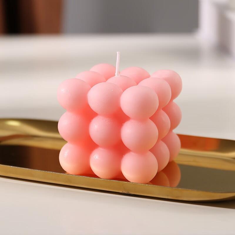 INS Rubik's Cube Aromatherapy Candle Home Fragrance Geometric Shape Ornament Creative Photography Ornament Lasting Flavor