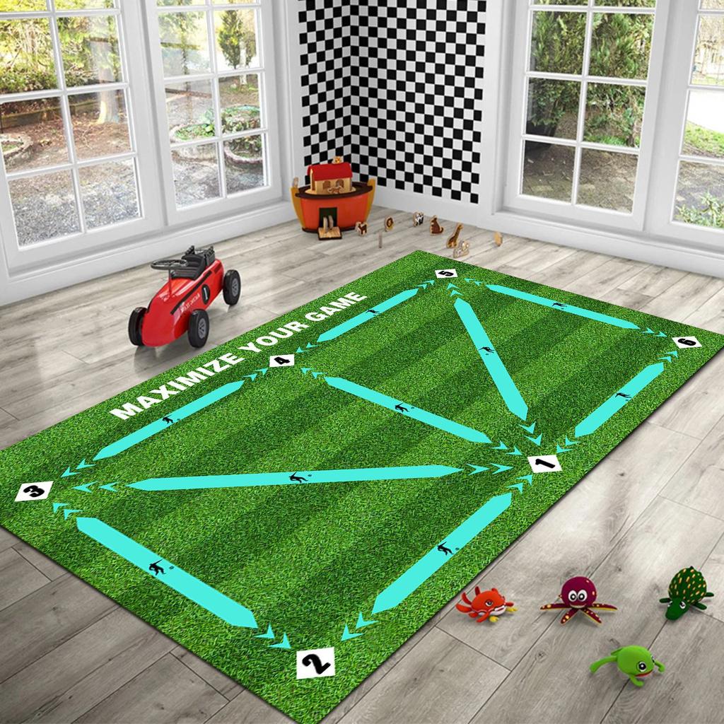 Children Soccer Footwork Training Mat, Indoor Soccer Equipment, Non-slip, Durable and Foldable