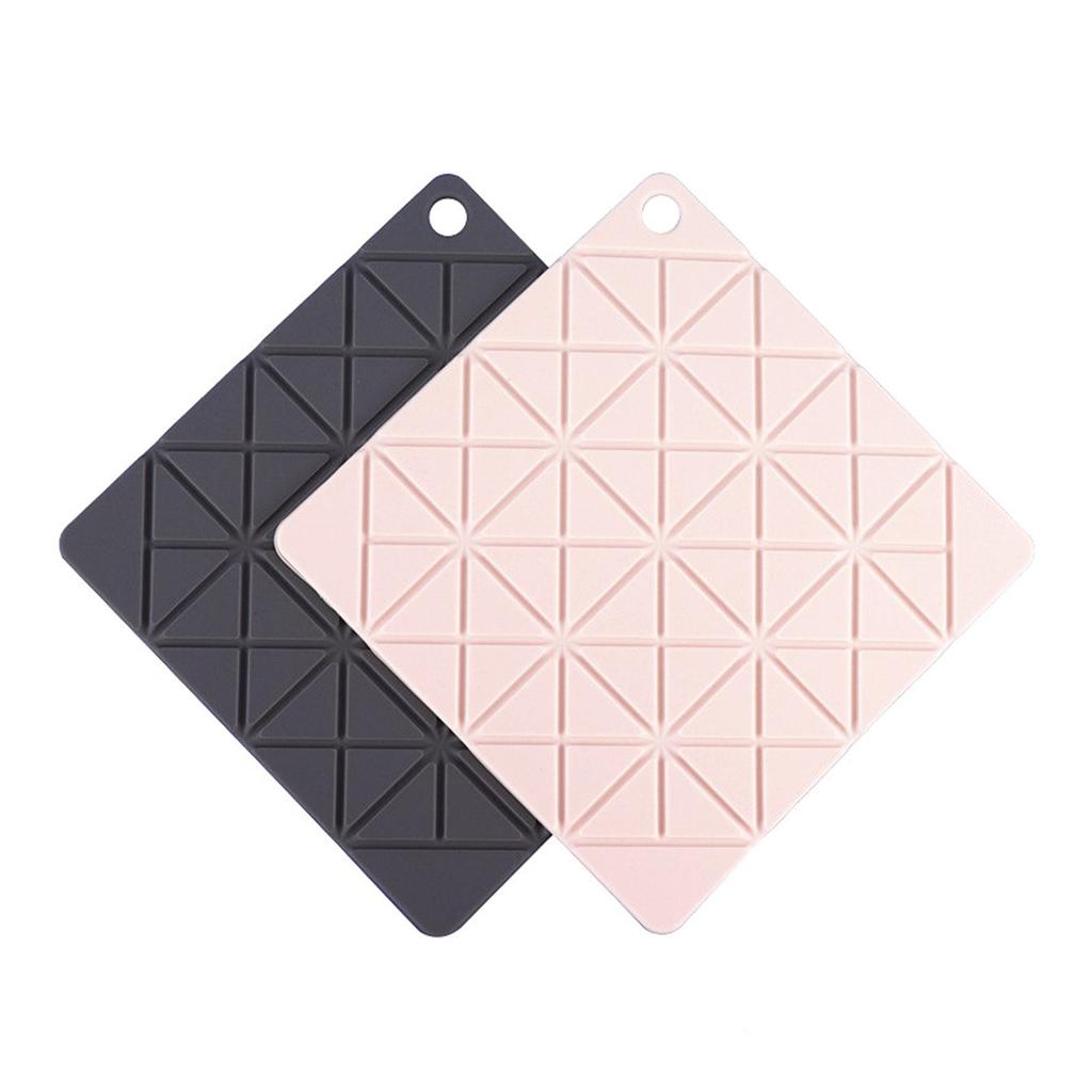 2pcs Silicone Pot Holder Potholders Heat Resistant Hot Pad Non Slip Trivet Mat Placemats Drying Mat Multipurpose Kitchen
