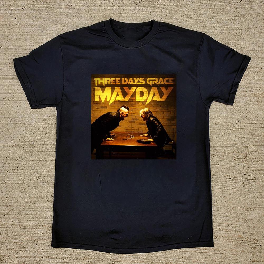 РЕДКАЯ Хлопковая футболка Three Days Grace Mayday Черная Все размеры S-5XL DS241 Унисекс Футболка L