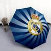 Real Madrid CF  pattern, automatic folding umbrella, portable and foldable design, 8 ribs, a Christmas or birthday gift.