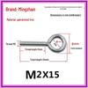 Closed Hook Eye Bolt Screw Ring Hanger - M2.5 to M8 Machine Thread