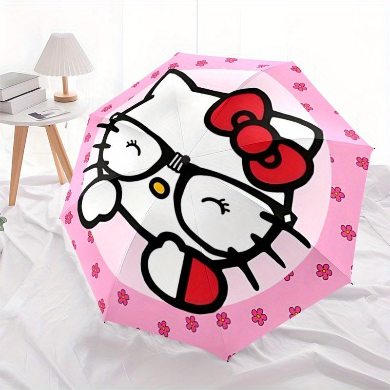 1pc Hello Kitty Automatic Umbrella - 8-Rib Foldable Design, Outdoor Adventures, Durable Canopy Material yy250827190