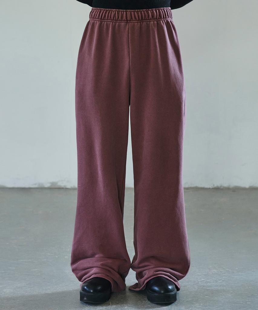 Seukeulaeteulpigsel Garment-Dyed Flare Training Pants [Wine]