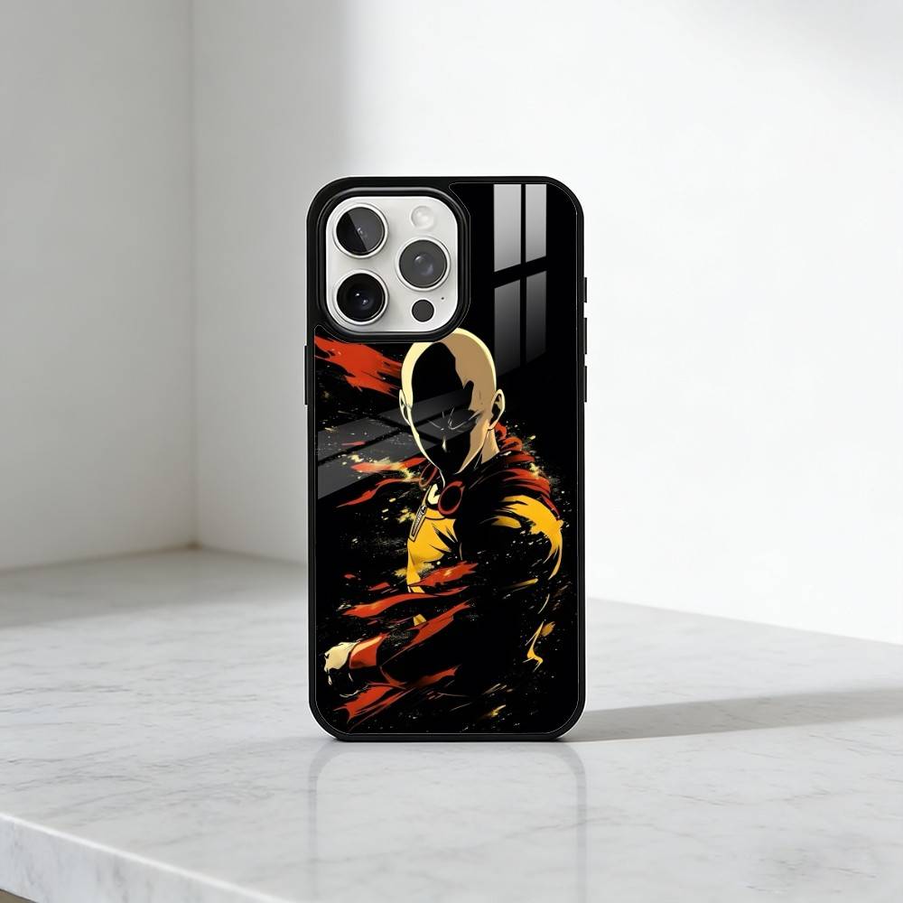 S-Saitama O-One P-Punch Caped Baldy Phone Case For iPhone17,16,15,14,13 Plus,Pro Max Magnetic For Magsafe Wireless Charging iPhone14Plus