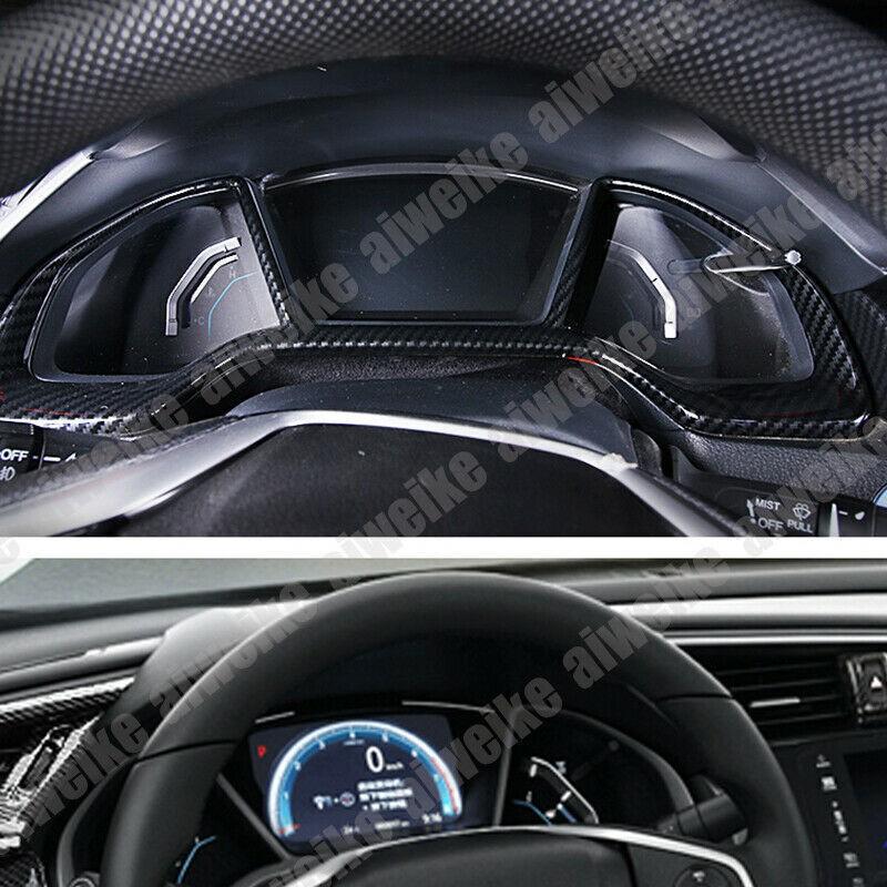 For Honda Civic 2016-2021 Carbon Fiber Style Interior Dashboard Decor Frame Trim