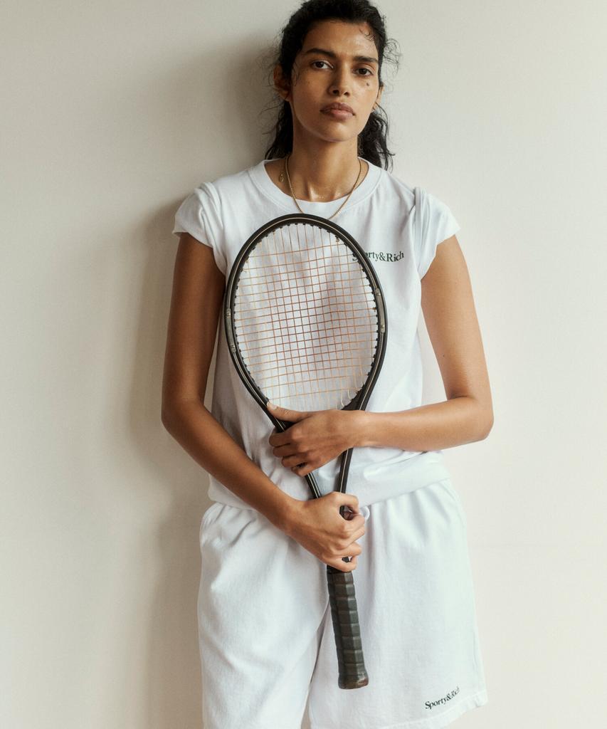 SPORTY&RICH Play Tennis T-Shirt White Unisex R265Aut002