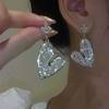 High-end Purple Golden Foil Crystal Ball Earrings For Women Fashionable Personalized Daily Accessory Party Jewelry Birthday Gift