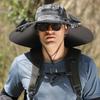 Men's Summer Outdoor Cooling Fan Hat - High Wind Power Sun Protection for Hiking, Fishing, and Mountaineering. Lightweight Fisherman Style.