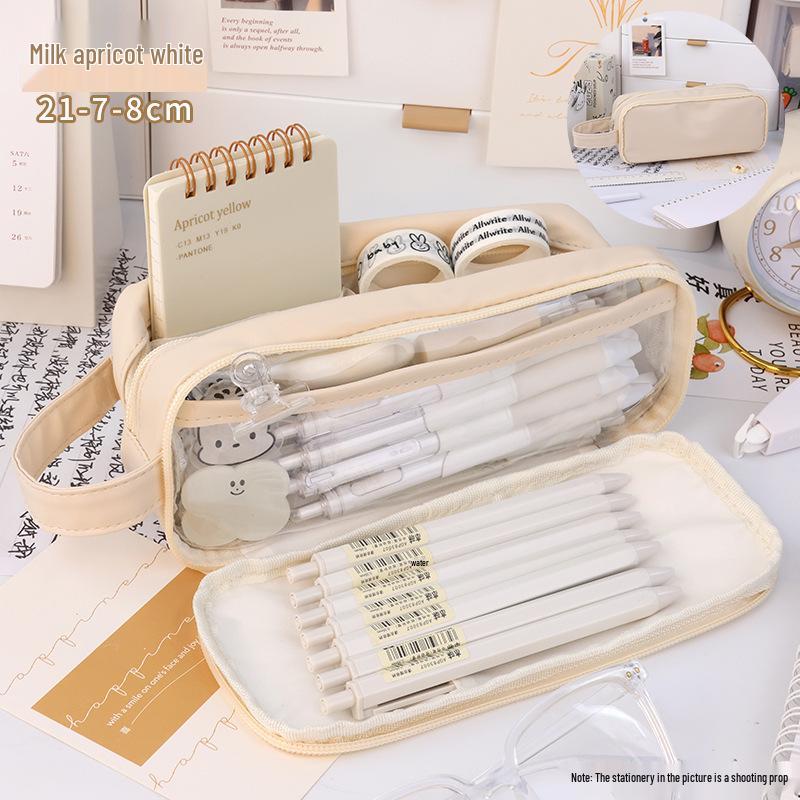 Stylish Candy Color Large-Capacity Pencil Case for School Students