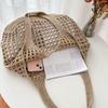 Casual Hollow Knitted Large Tote Bag Designer Handmade Woven Women Shoulder Bags Luxury Summer Beach Bag Shopper Purses