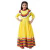 Vibrant Mexican Folk Dance Skirt for Girls - Stage Performance Costume