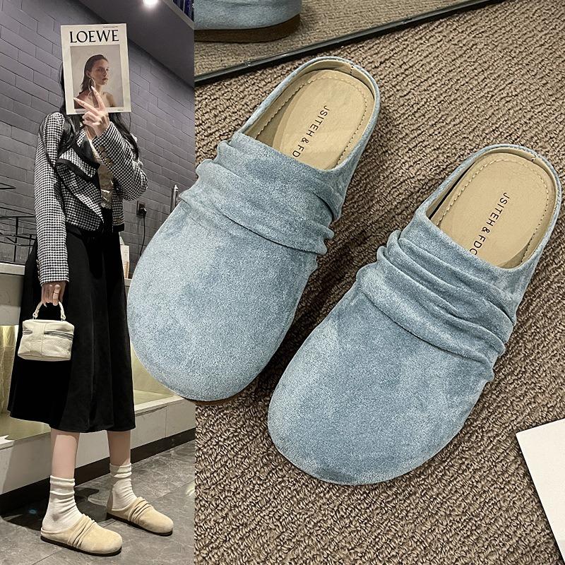 Fashion 2025 Spring Summer New Fashion Women‘s Shoes Non Slip Flat Shoes Outdoor Comfortable Casual Half Drag Slippers for Women