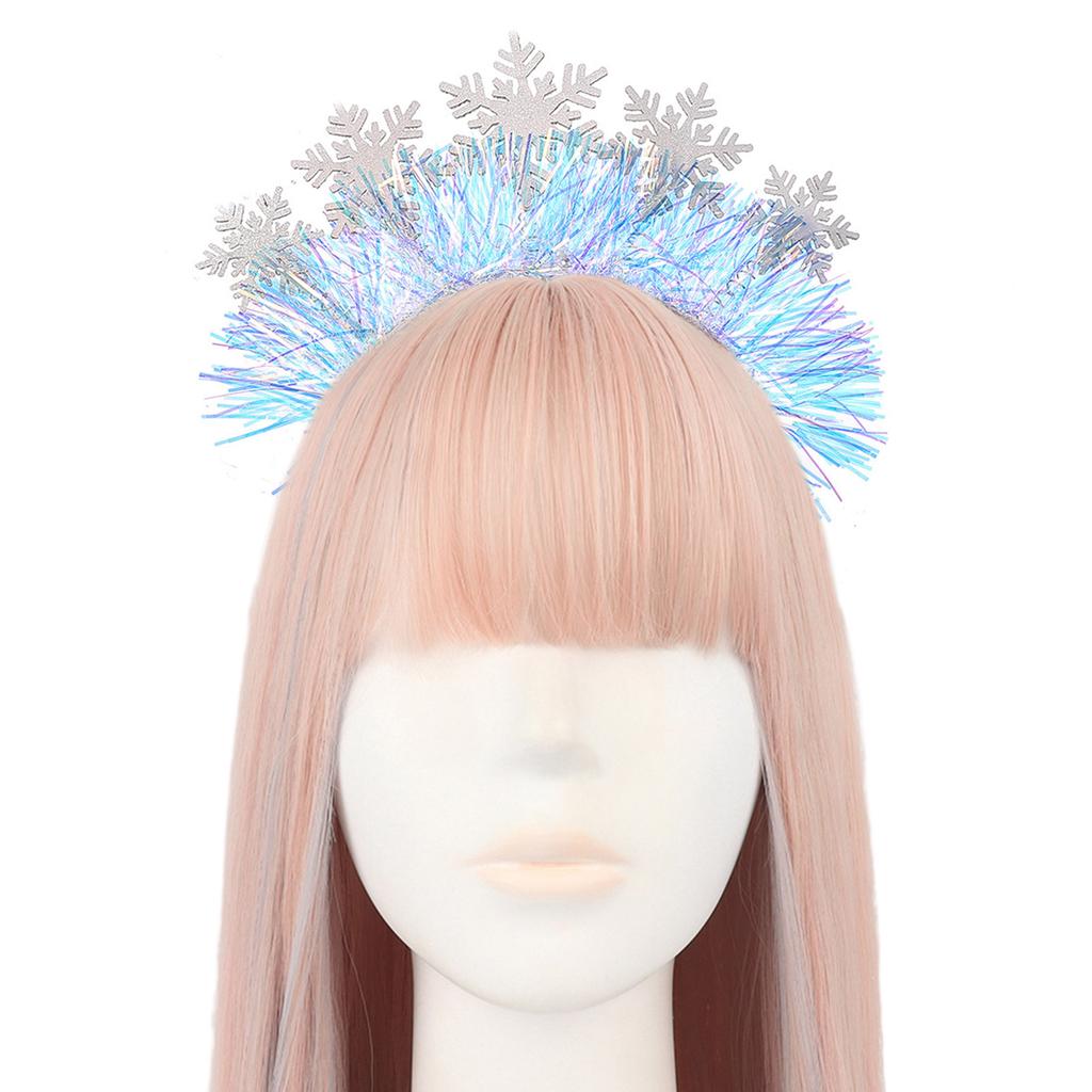 Sweet Christmas Live Broadcast Hairband Women Students Photoshoots Hairband Snowflake Shape Headbands White Color