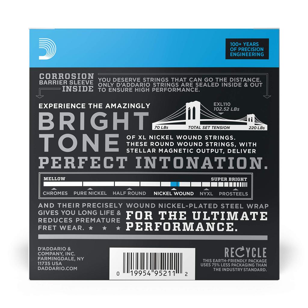 Electric Guitar Strings Nickel Regular Light 10set Pack D'Addario .010-.046 EXL110-10P []