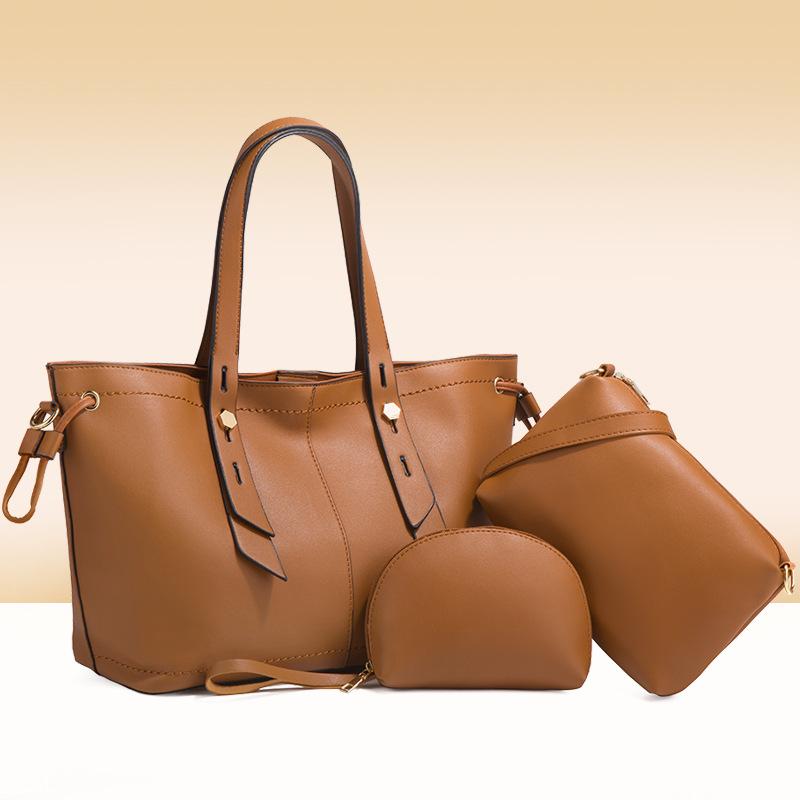 

Женская сумка, новинка 2024 года, модная женская сумка, большая вместительная сумка на одно плечо, диагональная сумка-трансформер, комплект из трех предметов Tidal