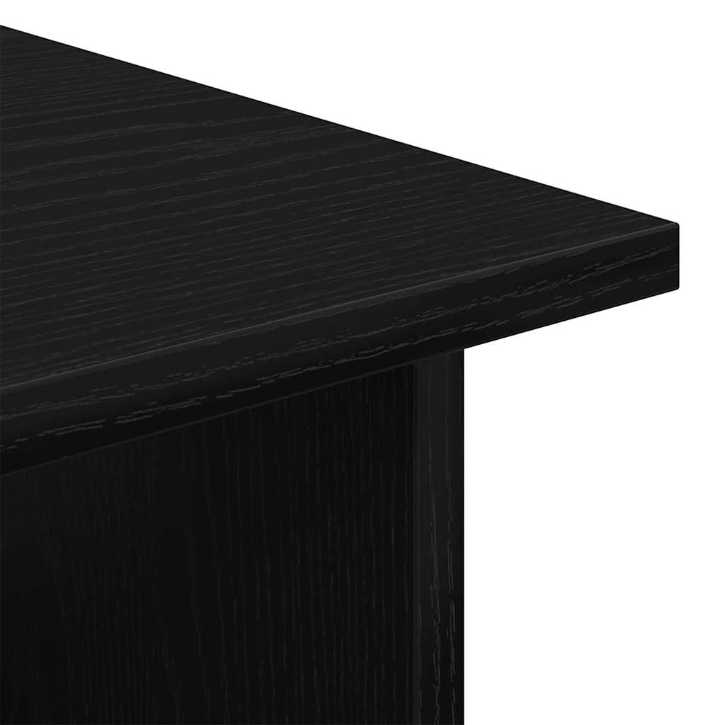 Mobile Cabinet In Black Oak Effect 60 X 45 X 55 Cm Particleboard