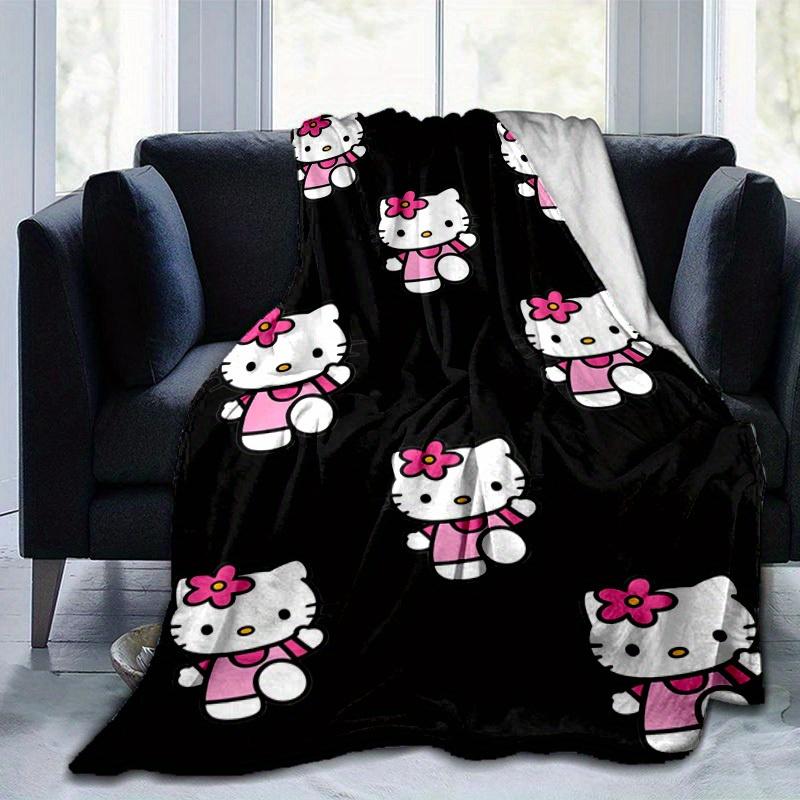 

1pc. Hello Kitty Pink Flower Patterned Blanket - Perfect for Home, Office, Outdoor Use, Gift Idea, Suitable for Al 100x150cm