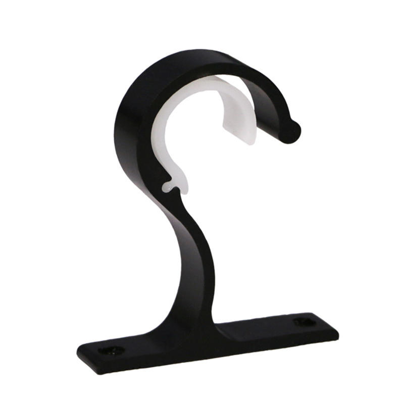 1pcs Aluminum Alloy Curtain Pole Beautiful And Durable Roman Pole Bracket Wall Hook Top Mounted Side Mounted Bracket Base
