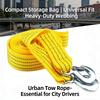 1Pc 3M/4M Heavy Duty 4T/5T Car Tow Rope with Hooks Emergency Road Recovery Towing Cable Heavy Duty Universal Auto Accessories