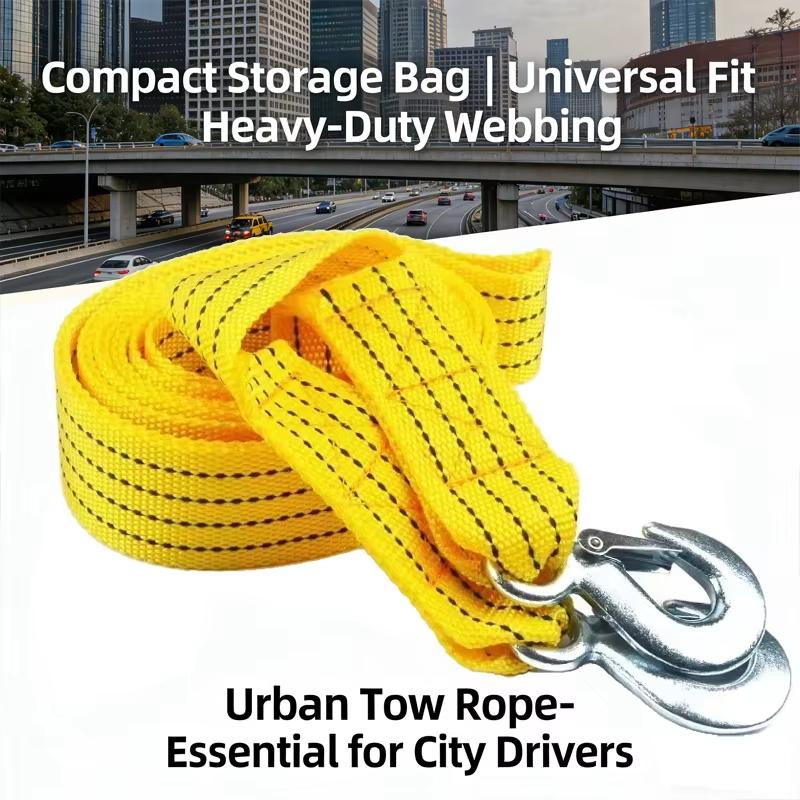 1Pc 3M/4M Heavy Duty 4T/5T Car Tow Rope with Hooks Emergency Road Recovery Towing Cable Heavy Duty Universal Auto Accessories
