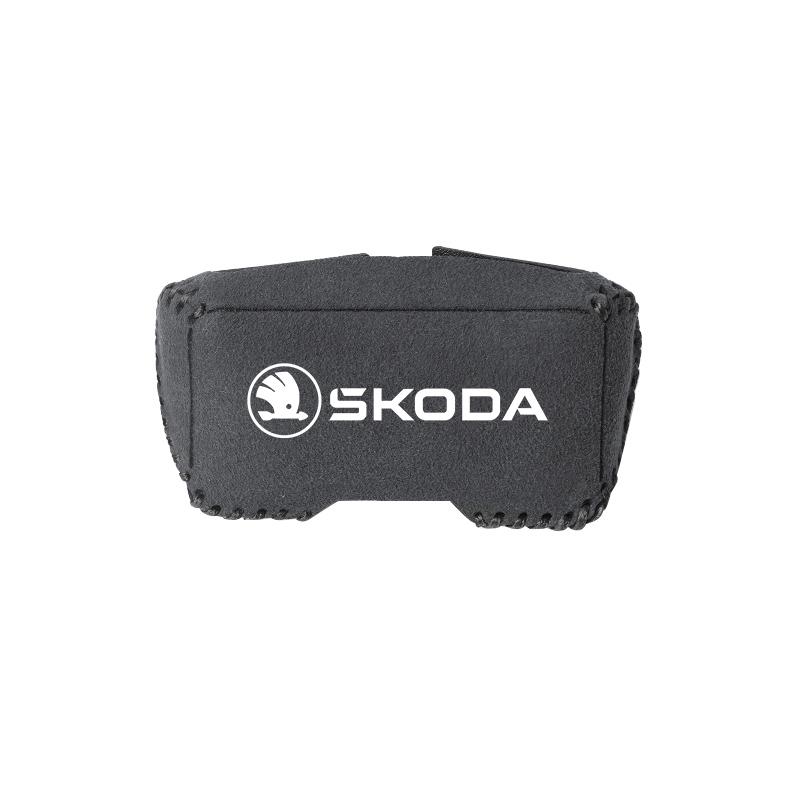 BEVX4 For New Skoda Octavia Kodiaq Fabia Safety Belt Buckle Cover for Anti-collision and Anti-scratch Protection Leather Cover