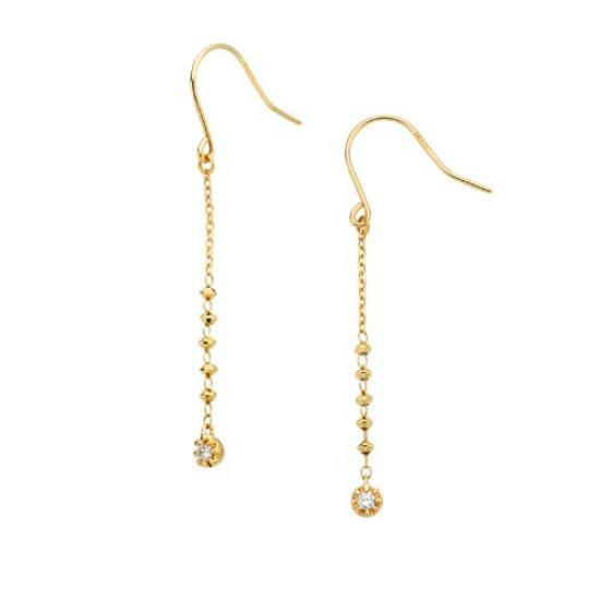Vendome Aoyama Earrings K18 Yellow Gold AGVA1055 DI Champagne Cocktail Diamond [Official]