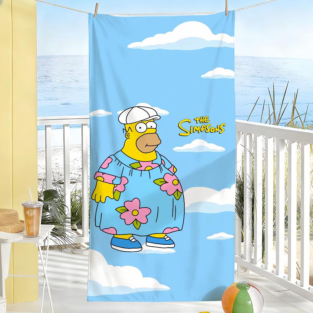 Cartoon Fun Cute Towel Soft Pool Gift For Travel Gym Shower Camping Quick Dry Sports The S-Simpsons-S Large Beach Towels