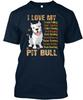 Love With My Pitbull Lover I Leash Pulling TTshirt Made In the USA Size S To 5XL