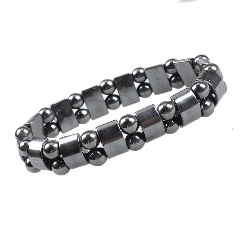 Man Woman Natural Stone Beads Tiger's Eye Hematite Charm Bracelets Men Tiger Eye & Hematite Energy Stone Bracelets Yoga Bangle