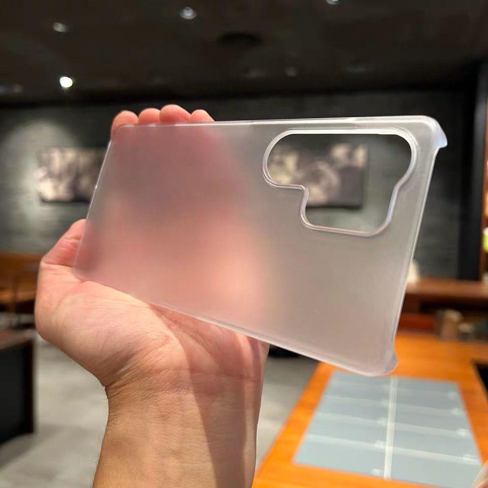 Ultra Thin Translucent Solid Color Frameless Sandstone Hard Case For Samsung Galaxy S25 S24 S23 Ultra Plus Matte PC Slim Cover